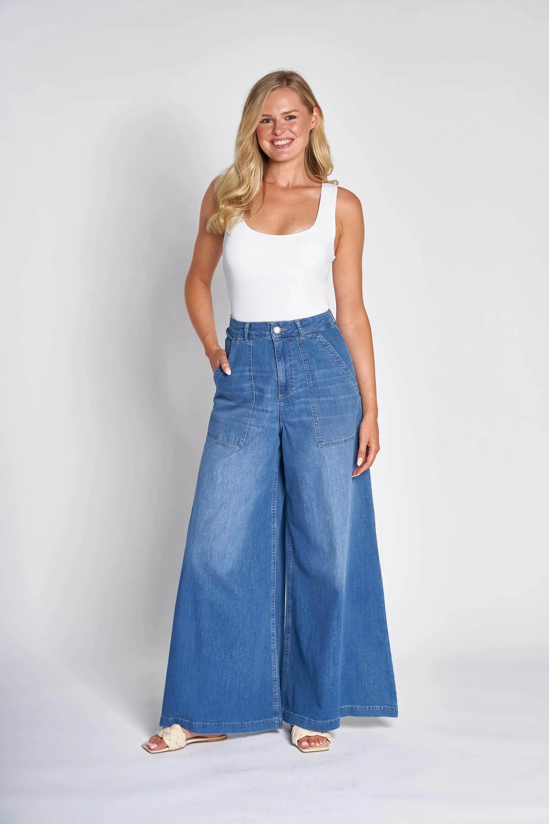 Zhrill Chatti Extra Wijde Jeans W702 jeansblauw