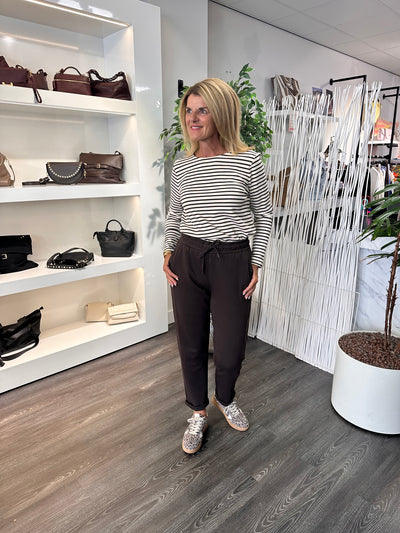 Red Button Stella Scuba Broek espresso