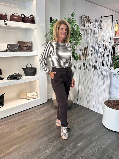 Red Button Stella Scuba Broek espresso