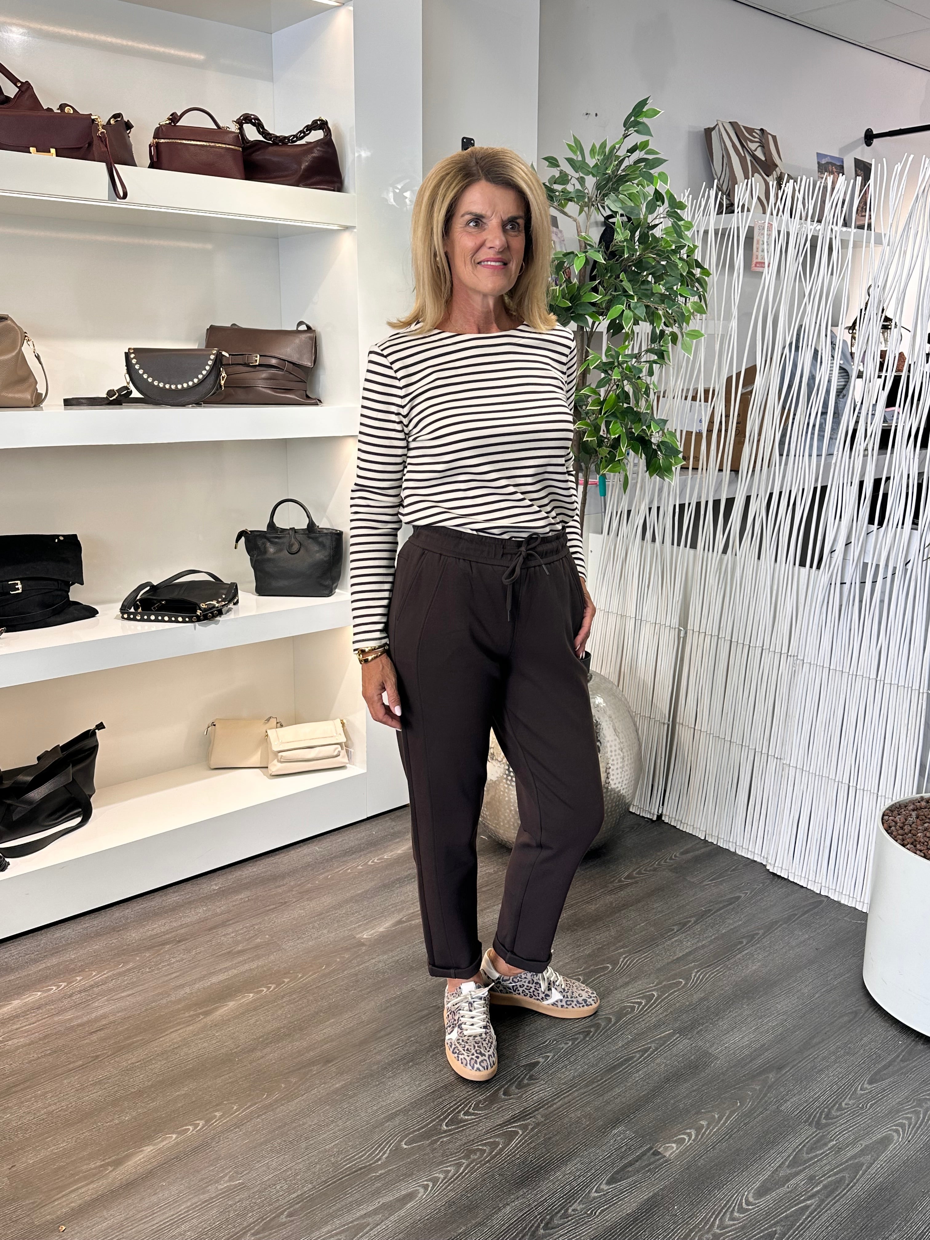 Red Button Stella Scuba Broek espresso
