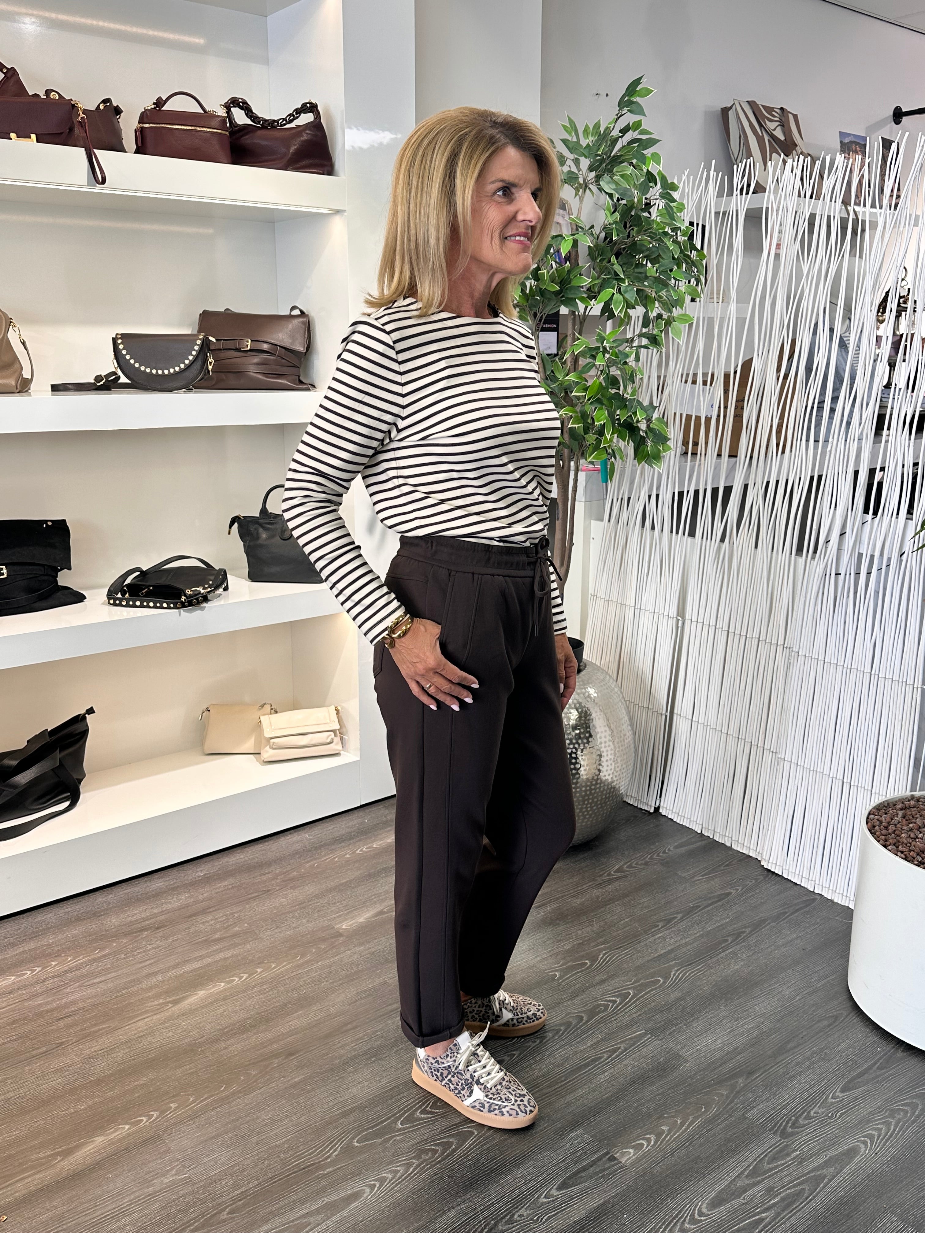 Red Button Stella Scuba Broek espresso