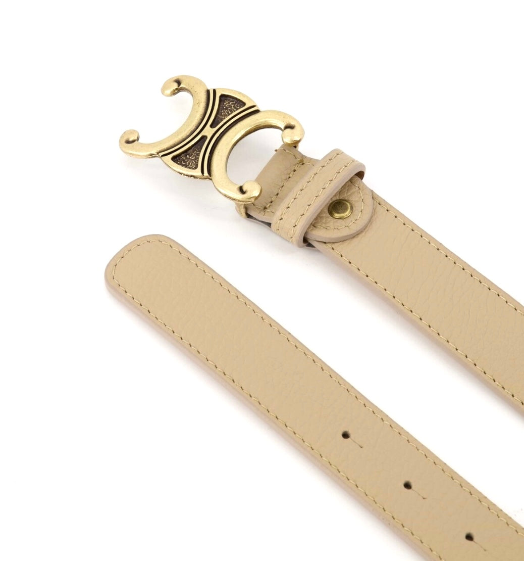 Lederen Riem Eline beige