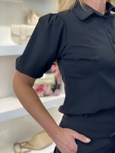 Triple Nine Travelstof Blouse 5909 zwart