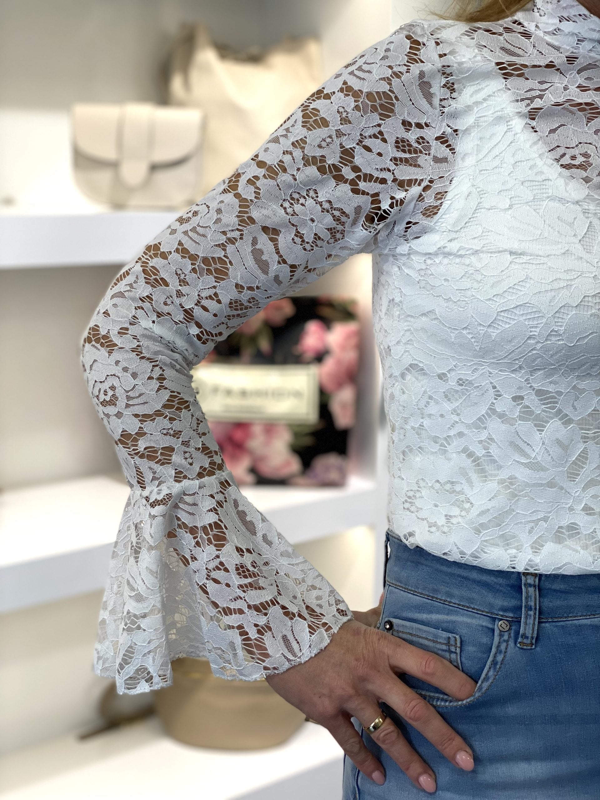 Boebou Kanten Top wit