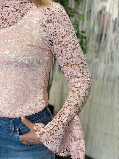 Boebou Kanten Top lichtroze