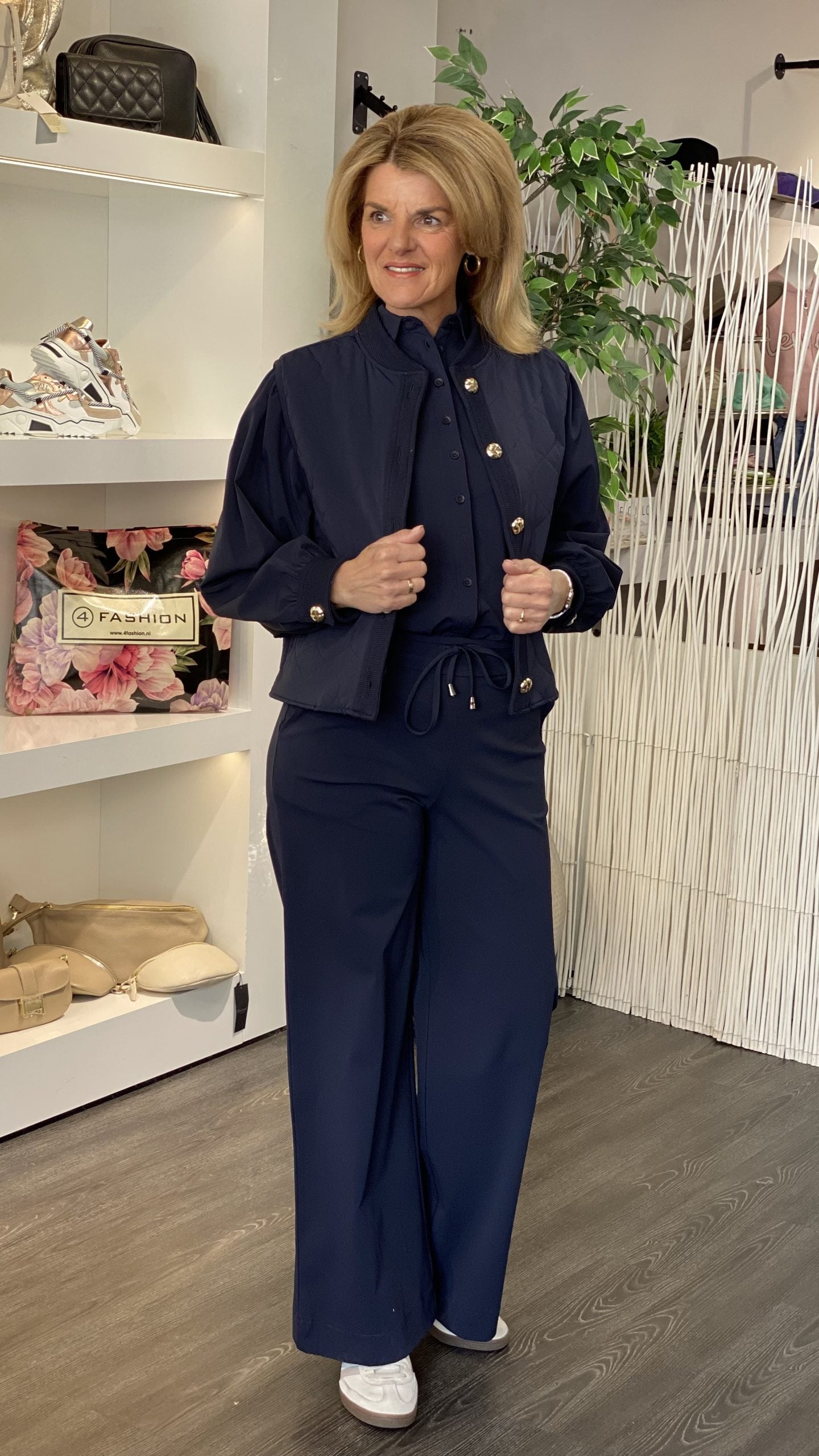 Mi Piace Travelstof Gewatteerd Jasje 202535 donkerblauw bomber