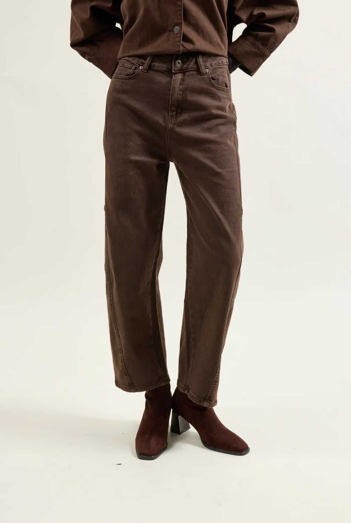 Place Du Jour Barrel Jeans 98883 Choco