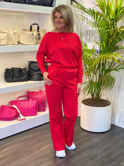 Azzurro Top Boothals rood 0207