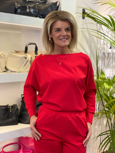 Azzurro Top Boothals rood 0207