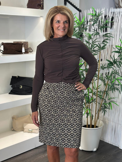 Mi Piace Travel Rok Harvest Ikat print 202871 espresso