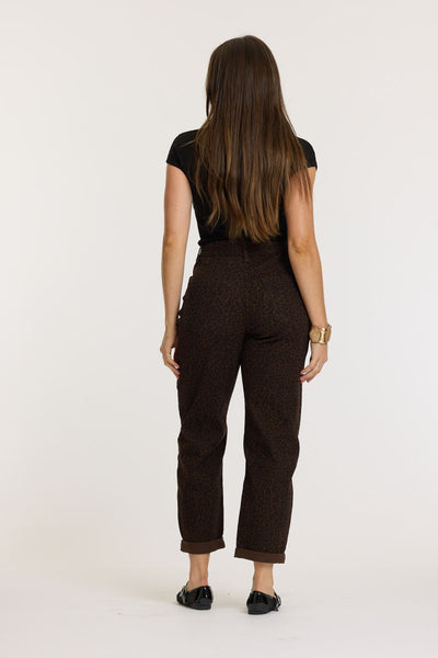 Redial Mom Jeans Leopard 9202