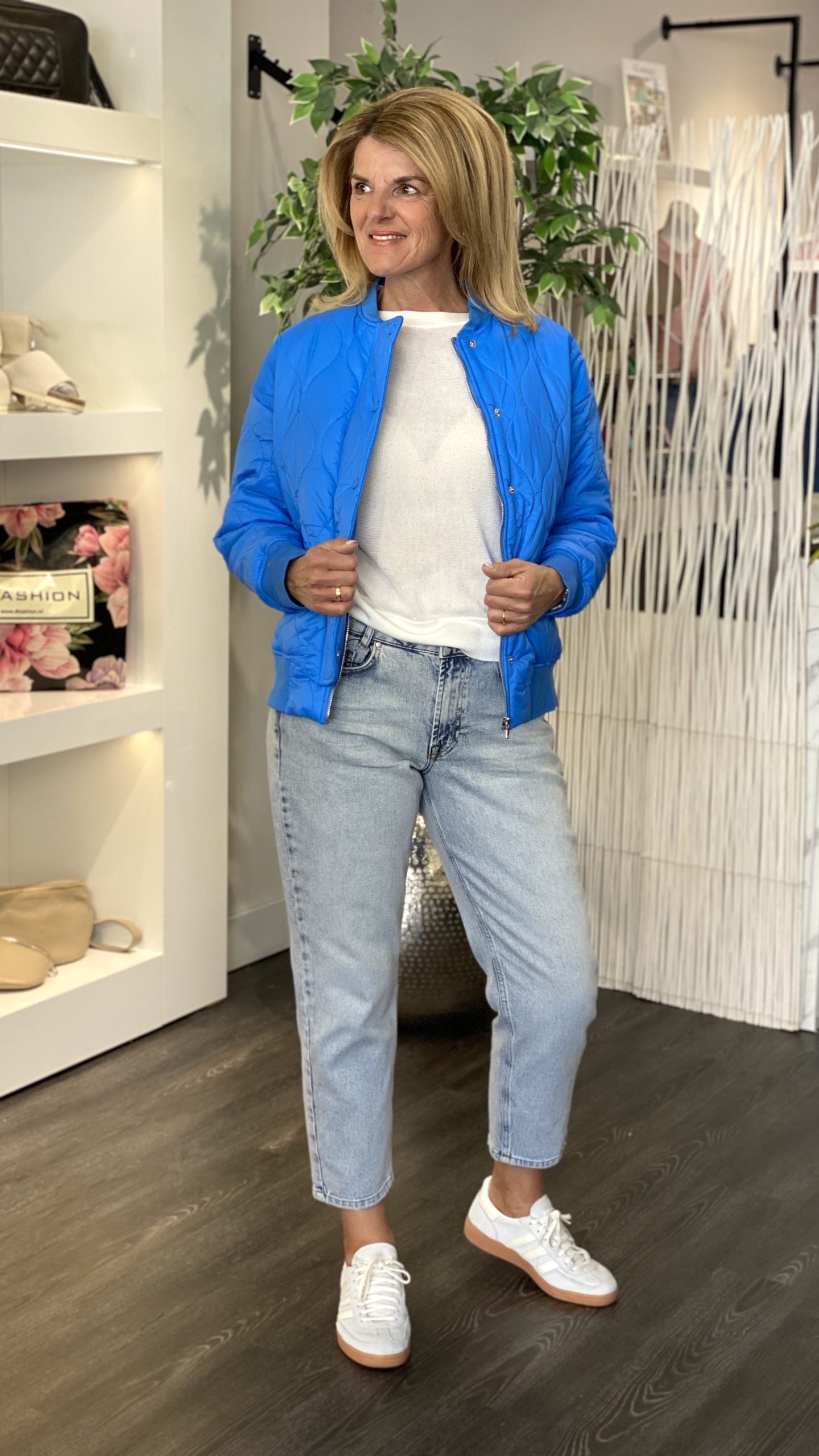 Azzurro Gewatteerd Jasje 9844 blauw