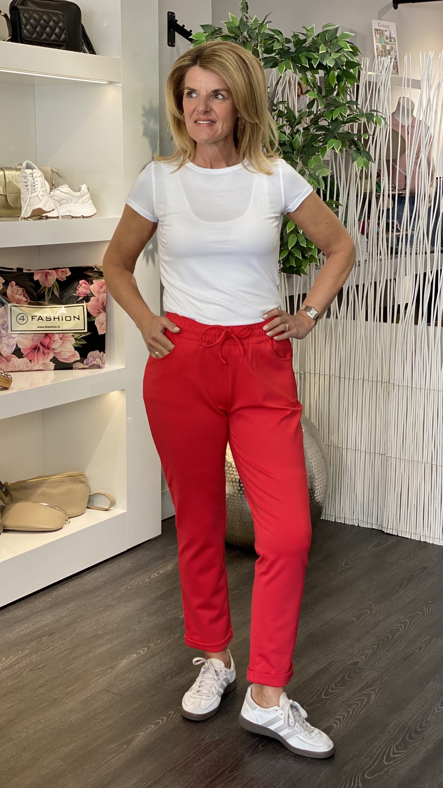 Zizo Jazz Broek scarlet red