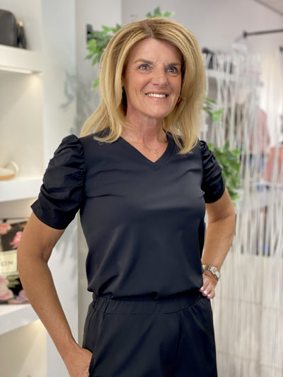 Lady Day Toya Travelstof Top zwart