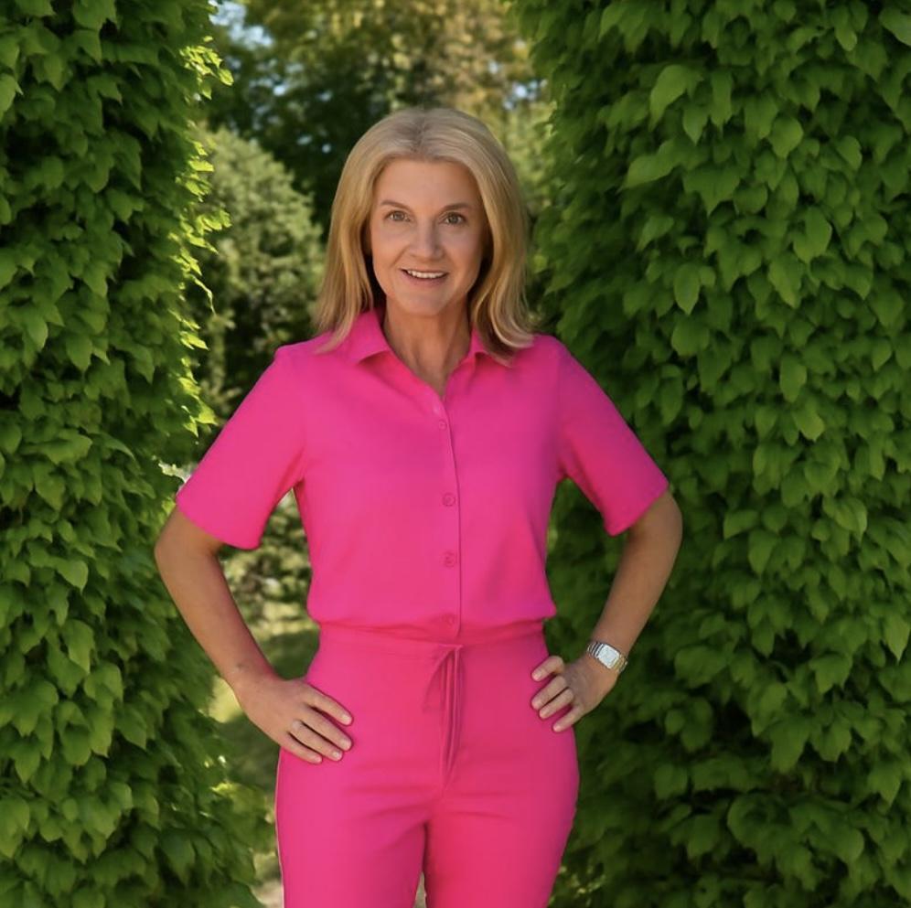 Mi Piace Travelstof Blouse Korte Mouw fuchsia 202502