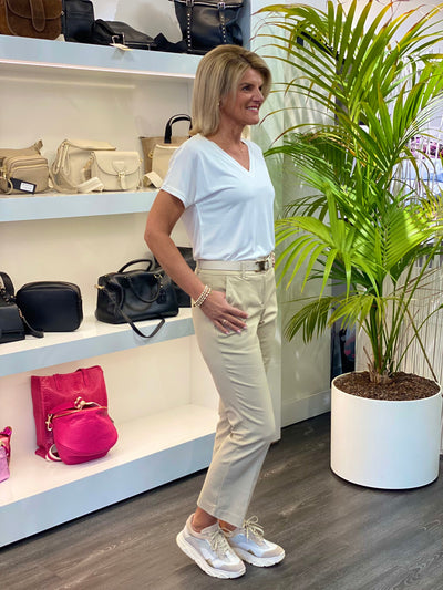 Red Button Bibette Smart Broek stone 72 Ankle Length