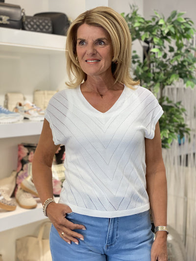 Freequent Elina Pullover brilliant white