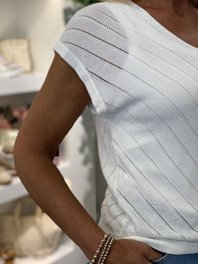 Freequent Elina Pullover brilliant white