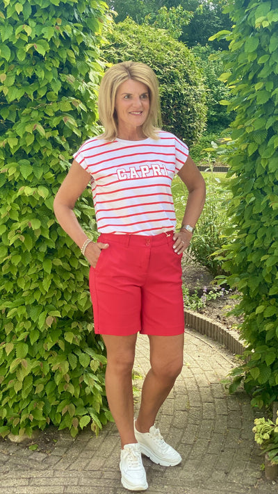 Freequent Fenjal tee Shirt brilliant white w. bittersweet