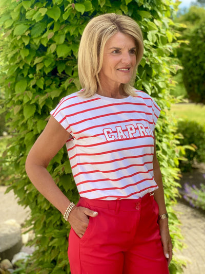 Freequent Fenjal tee Shirt brilliant white w. bittersweet