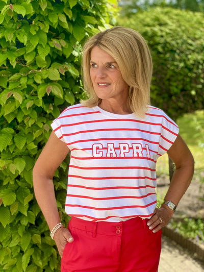 Freequent Fenjal tee Shirt brilliant white w. bittersweet