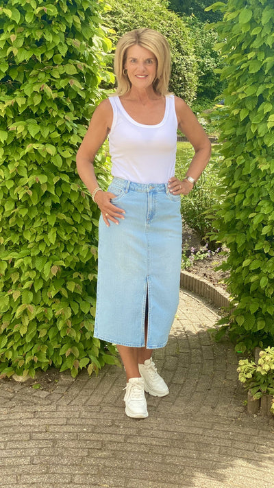 Red Button Sibelle Straight denim spijker  Rok bleach