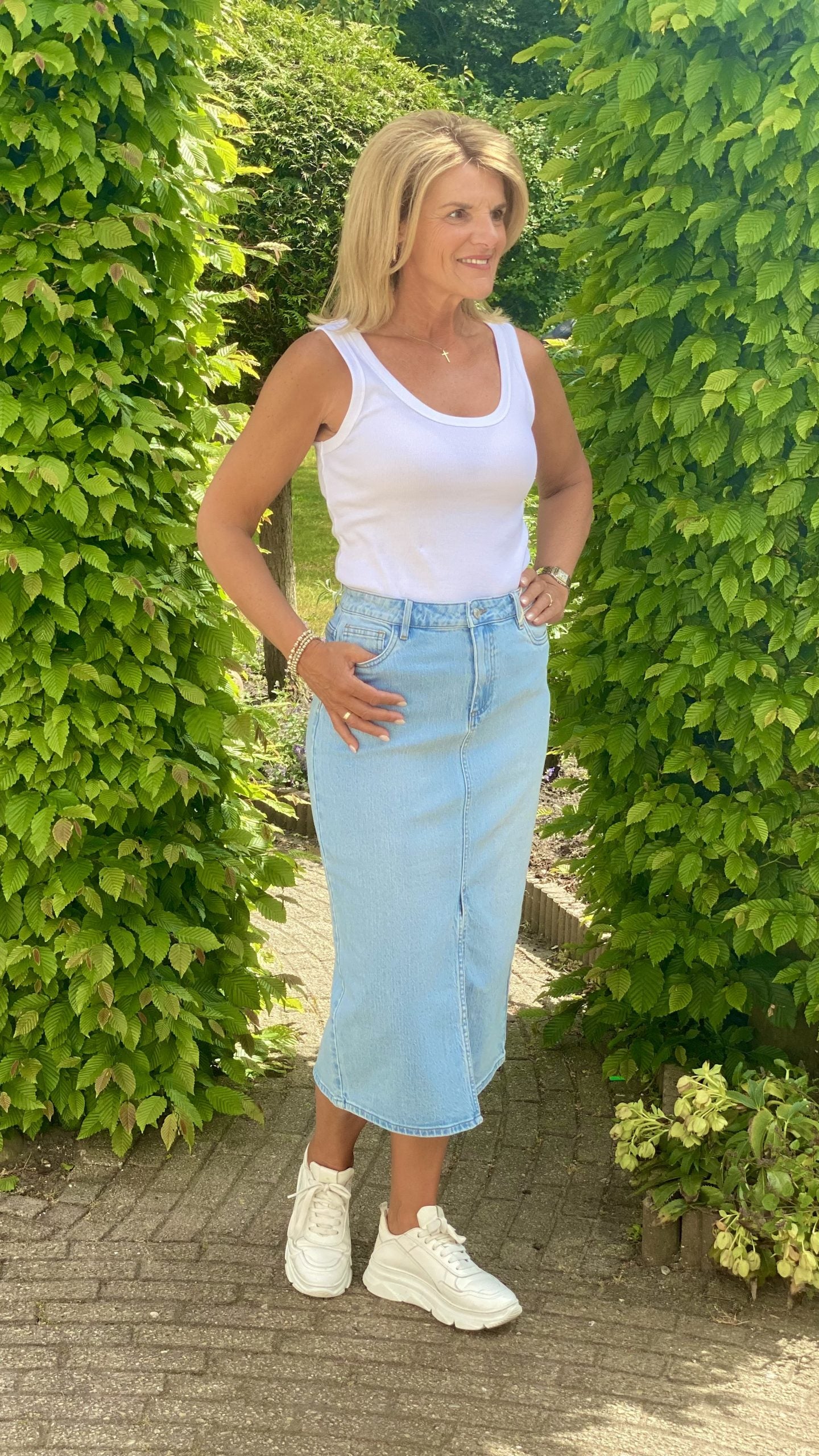 Red Button Sibelle Straight denim spijker  Rok bleach