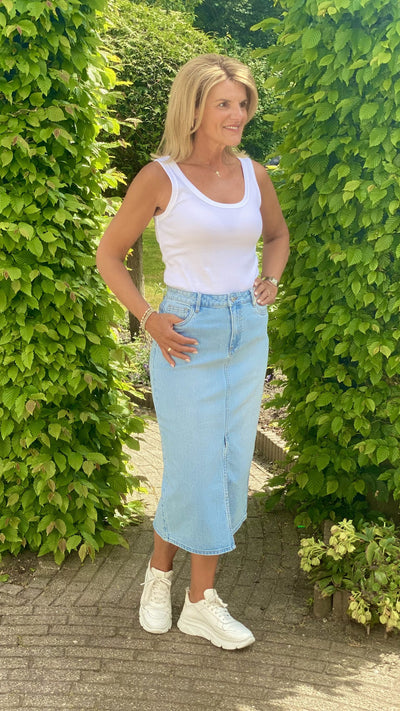 Red Button Sibelle Straight denim spijker  Rok bleach