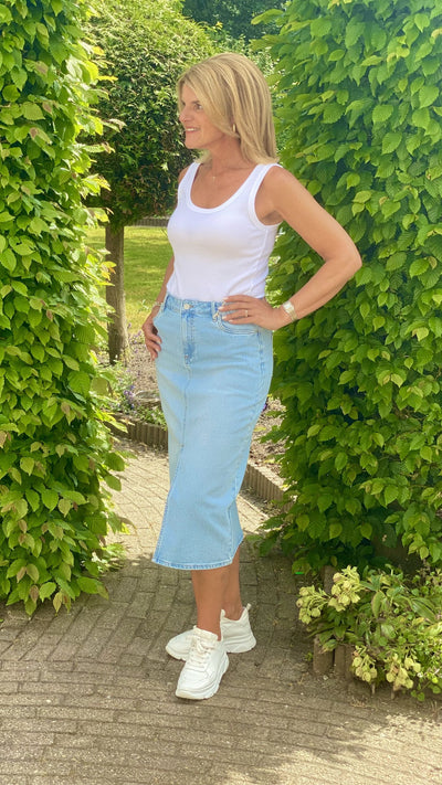 Red Button Sibelle Straight denim spijker  Rok bleach