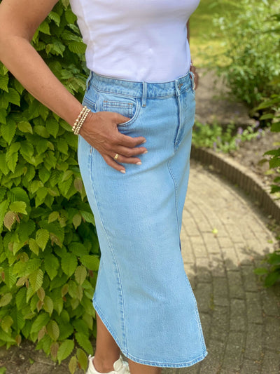 Red Button Sibelle Straight denim spijker  Rok bleach