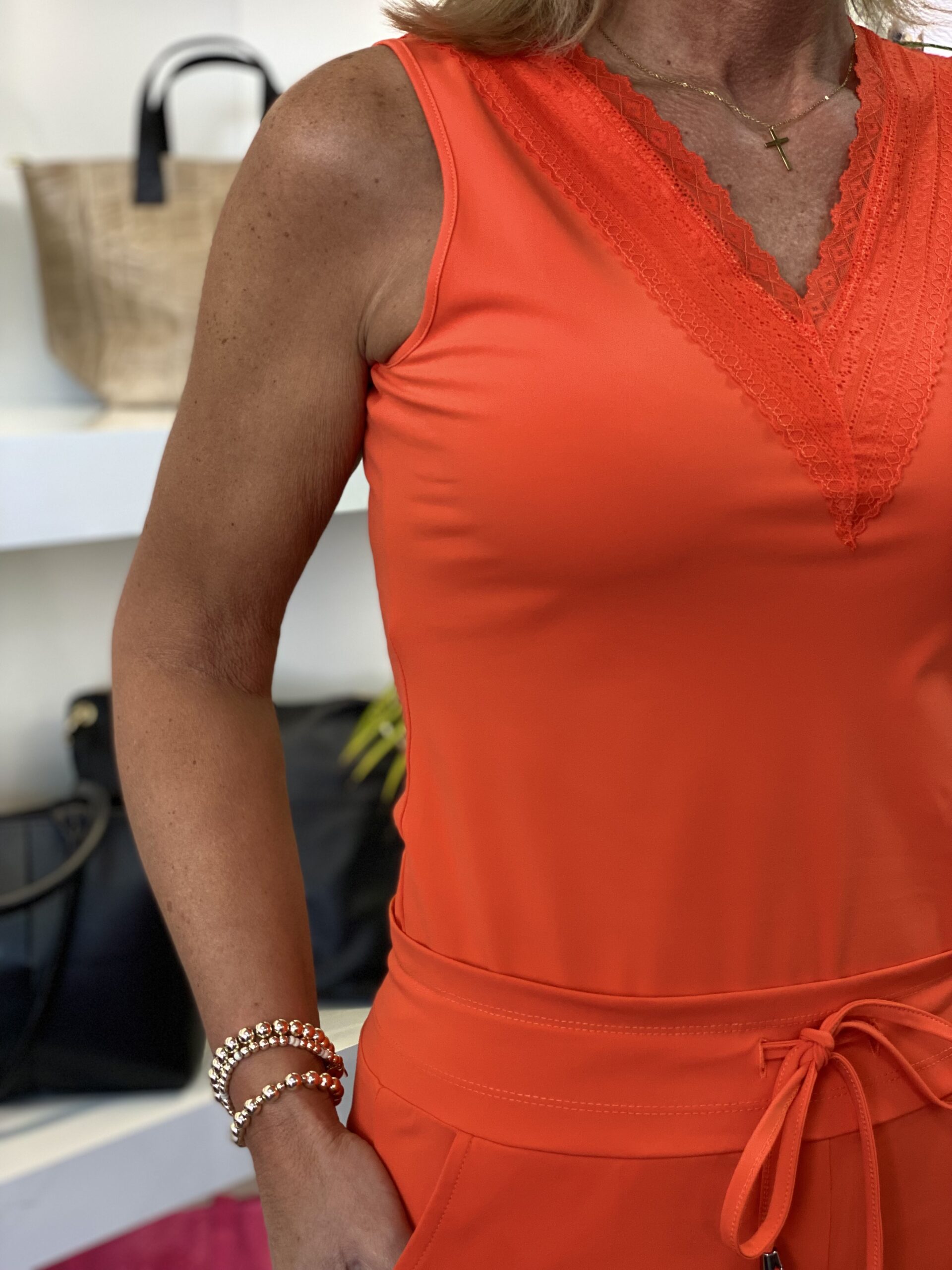 Mi Piace Travelstof Top Kant orange 202254