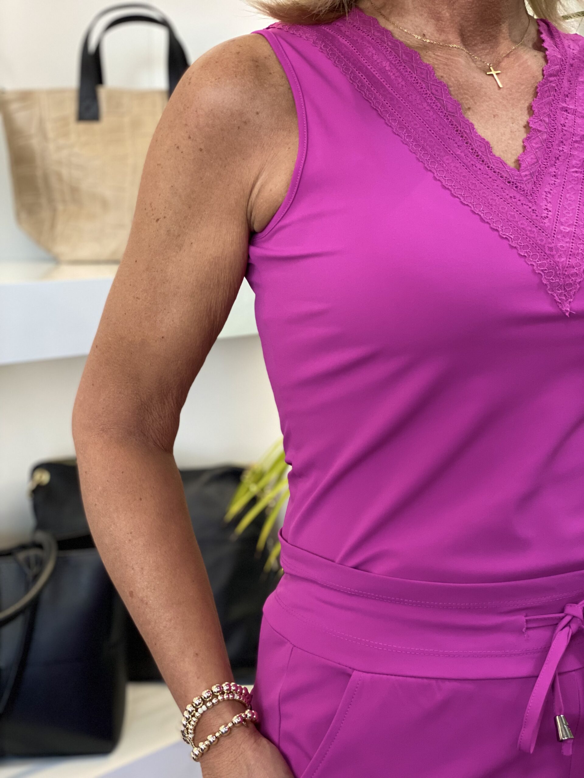 Mi Piace Travelstof Top Kant orchid 202254