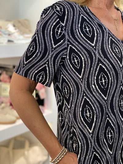 Freequent Floi Jurk black w. moonbeam