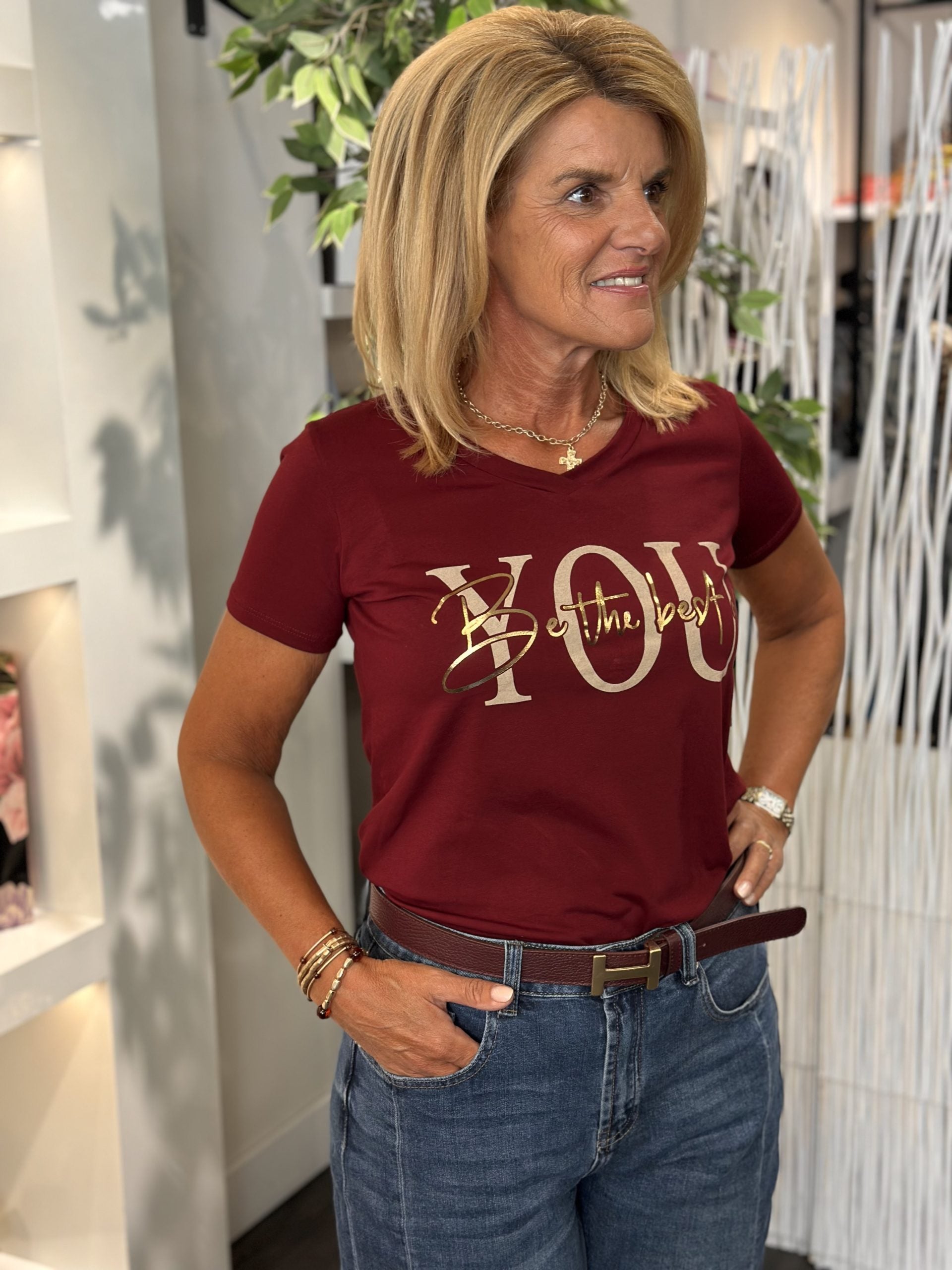 Shirt Musthave burgundy S606