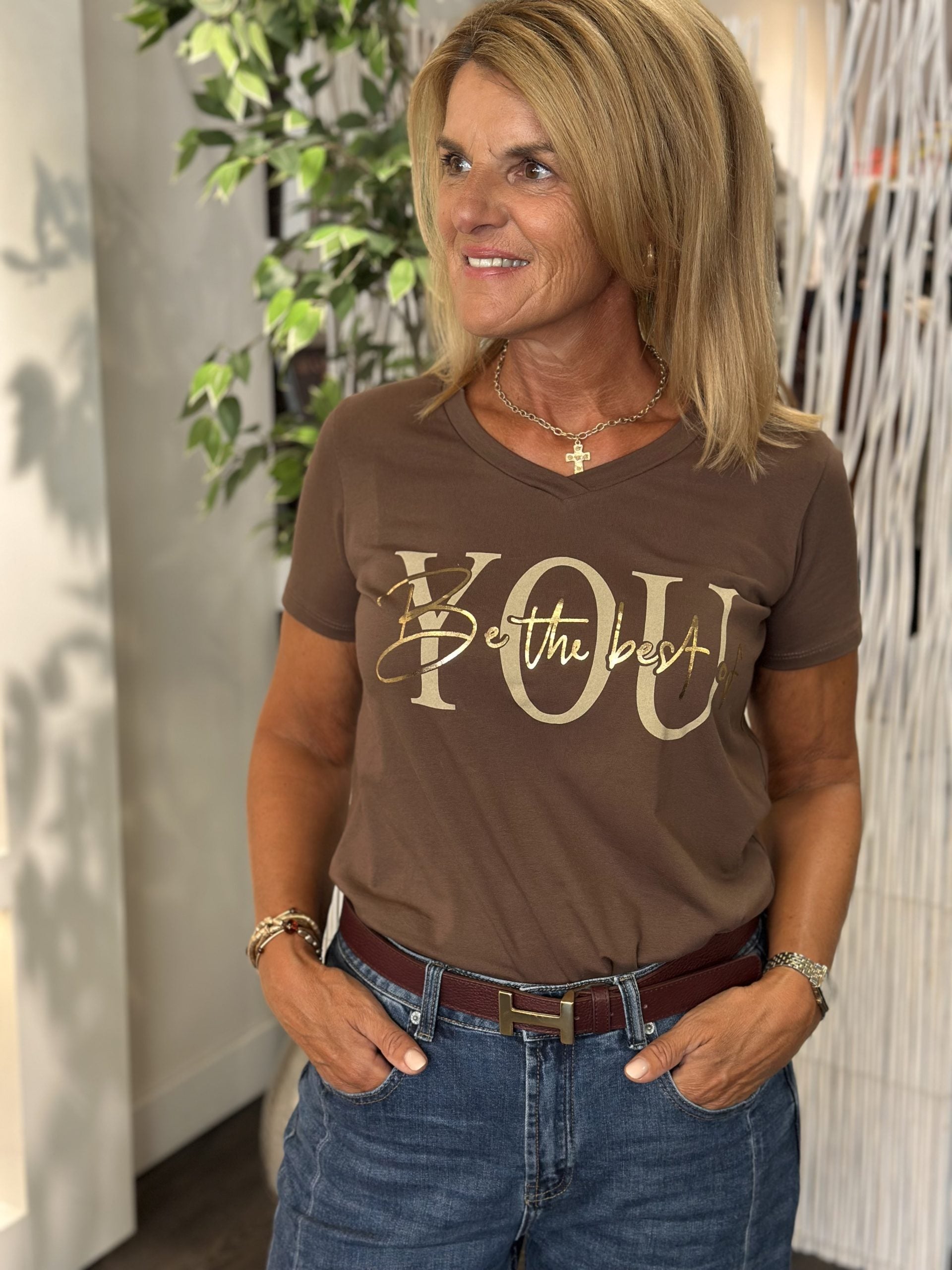 Shirt Musthave bruin S606