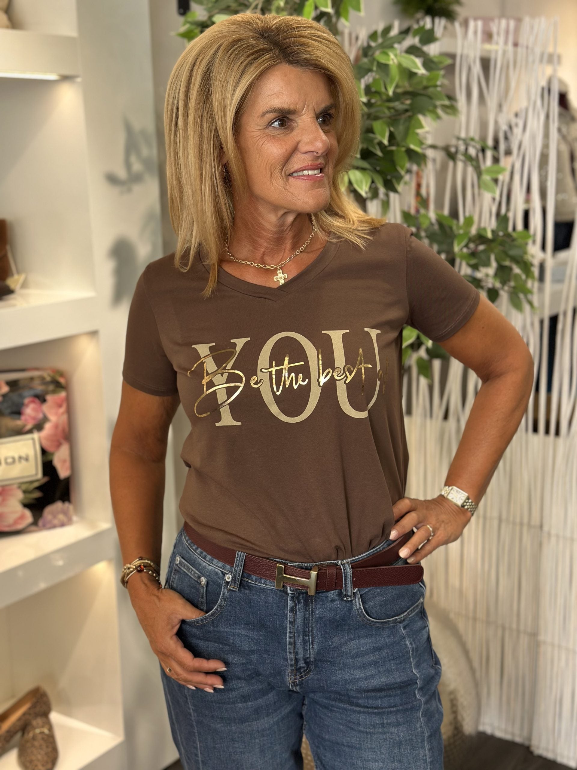 Shirt Musthave bruin S606