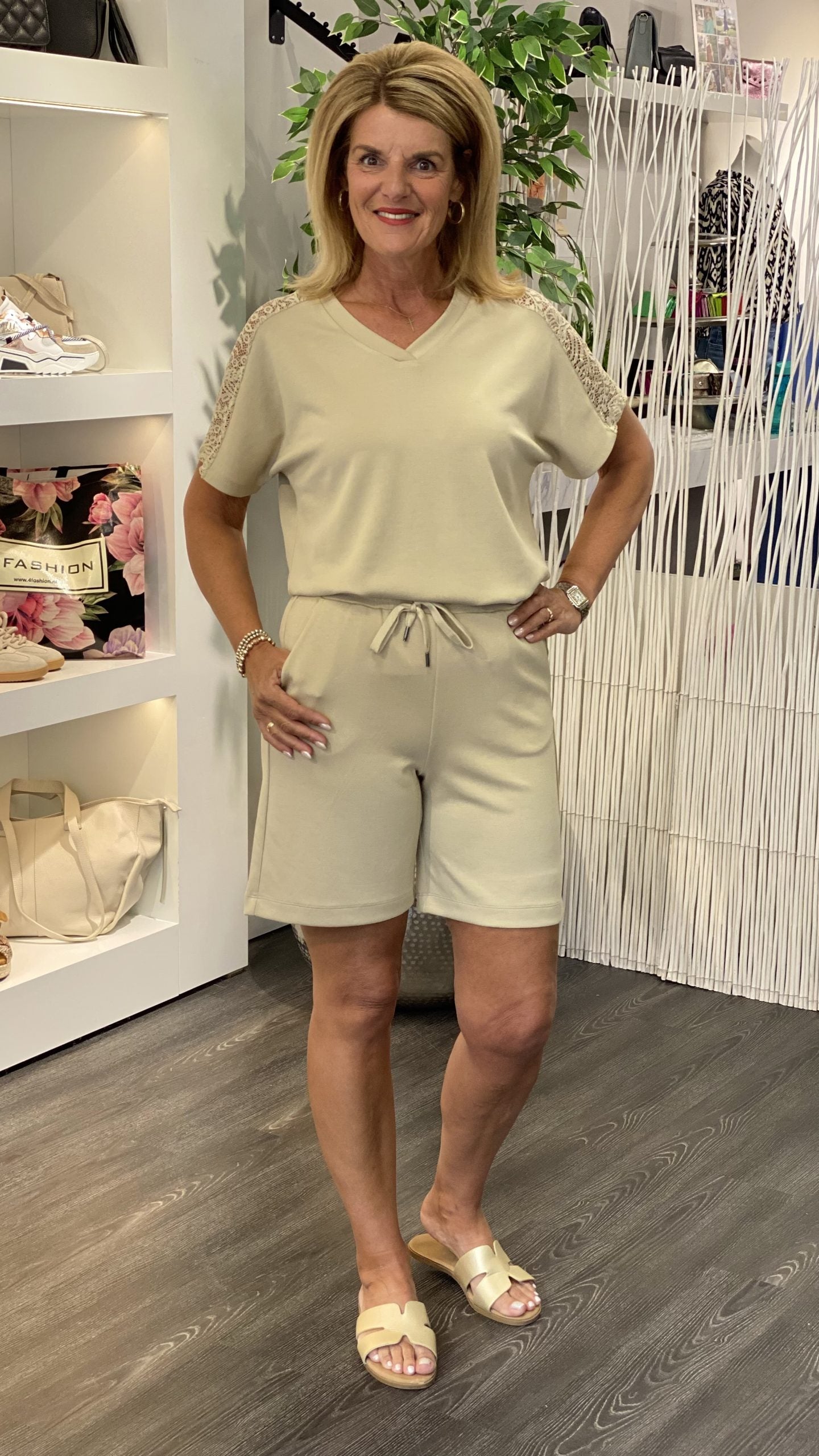 SoyaConcept Banu 78 Short zand korte broek