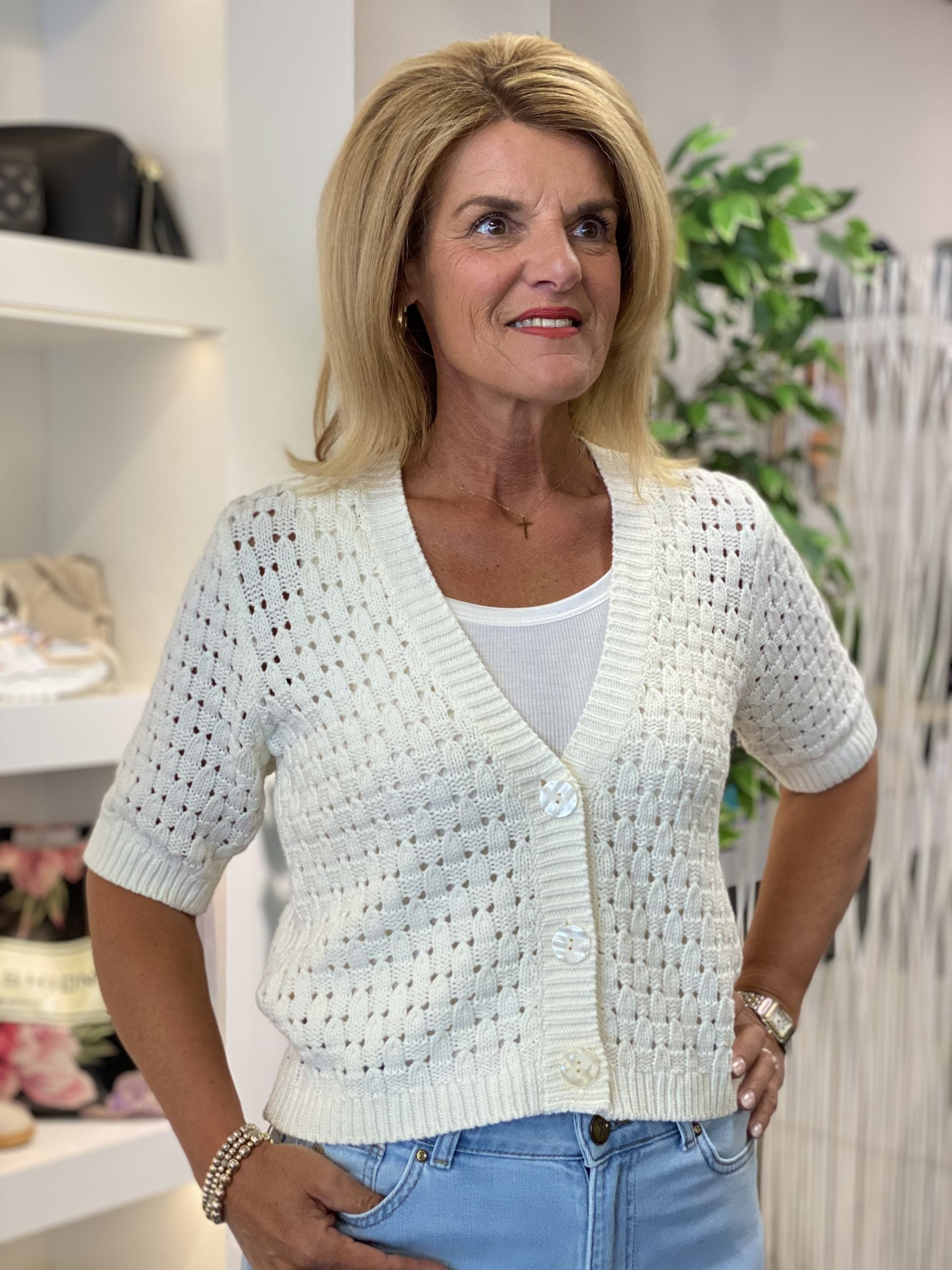 Freequent Flotta Vest offwhite