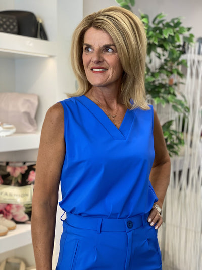 Zoso Suzette Top Travelstof cobalt