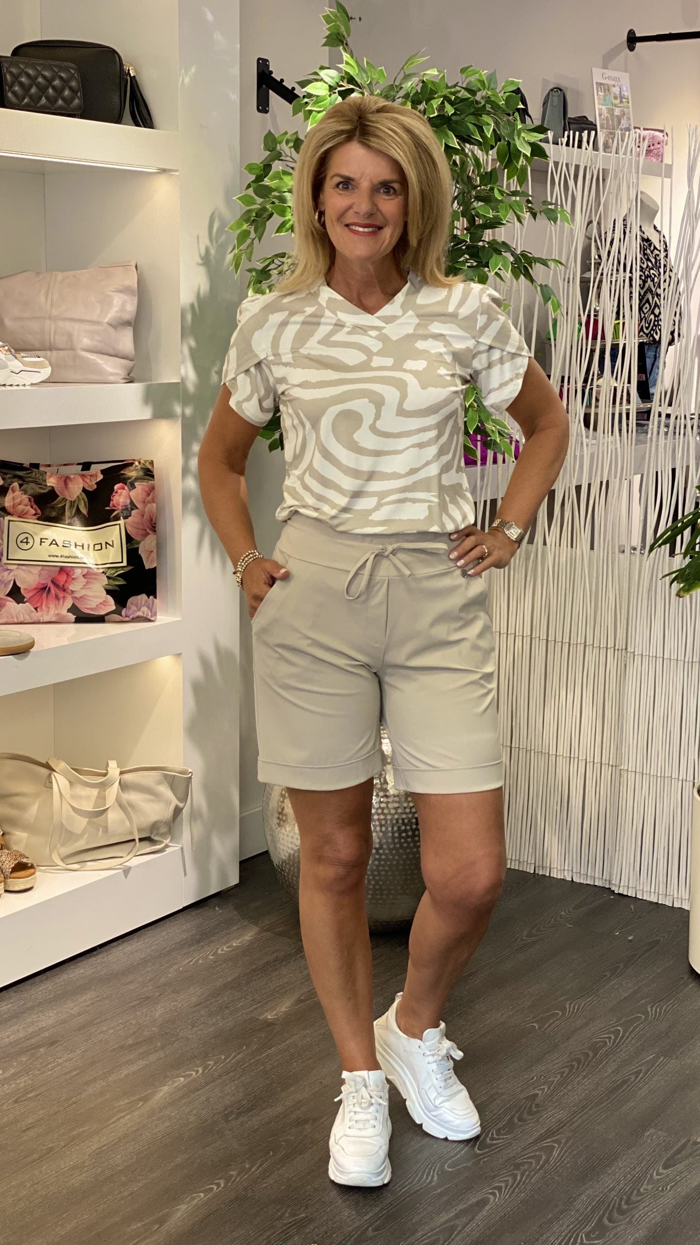 Zoso Claudia Top sand white