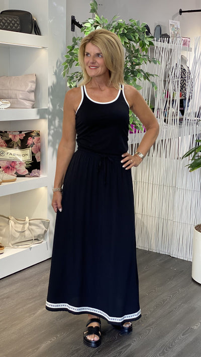 Maicazz Jill Lange Rok zwart offwhite