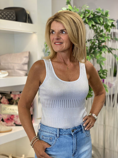 Freequent Matter Mouwloze Top brilliant white