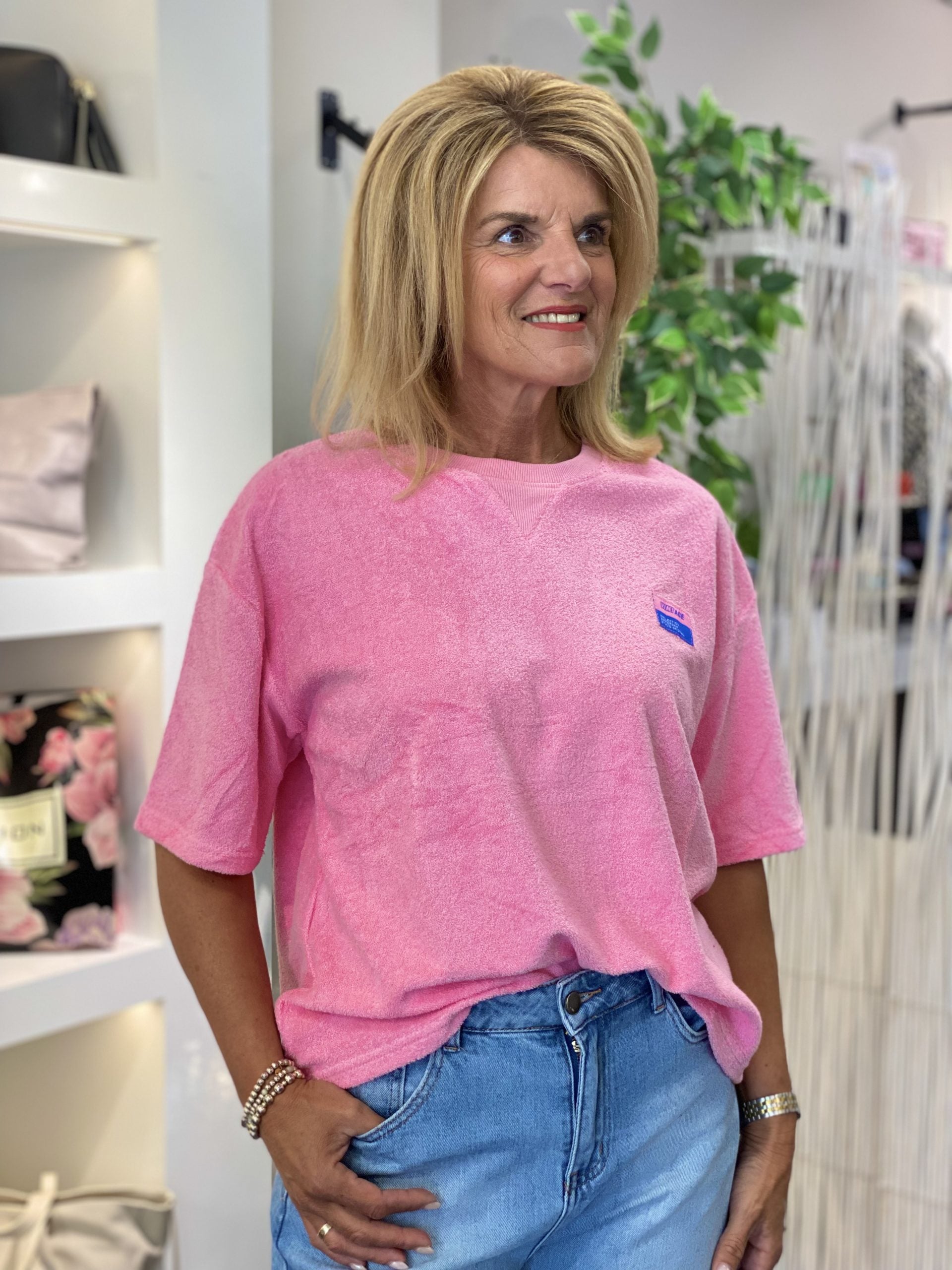 Azzurro Badstof Top 9263  roze