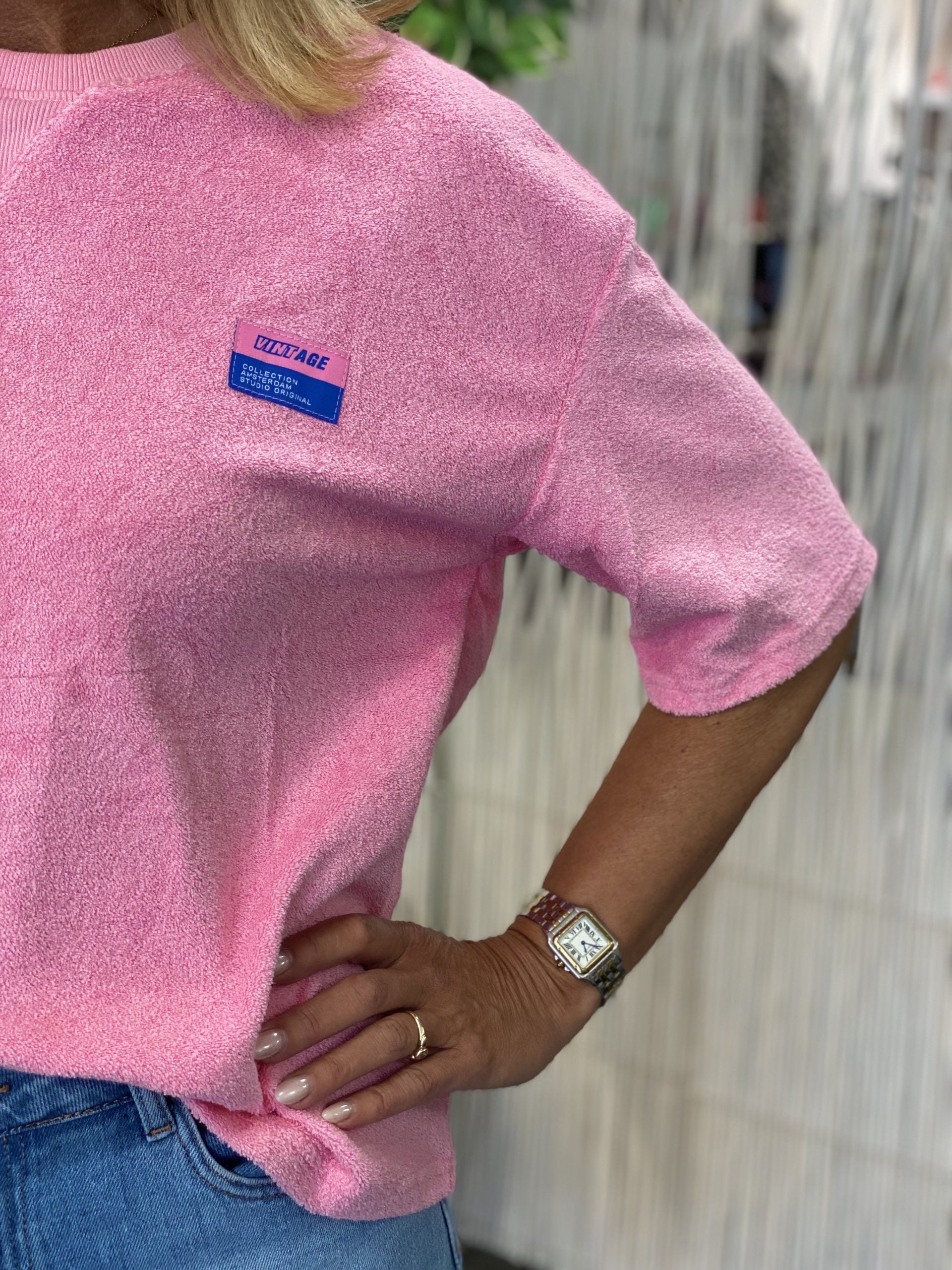 Azzurro Badstof Top 9263  roze