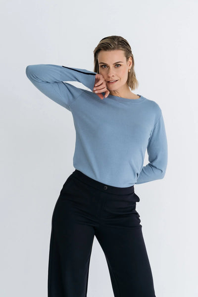 Maicazz Plume Sweater faded blue