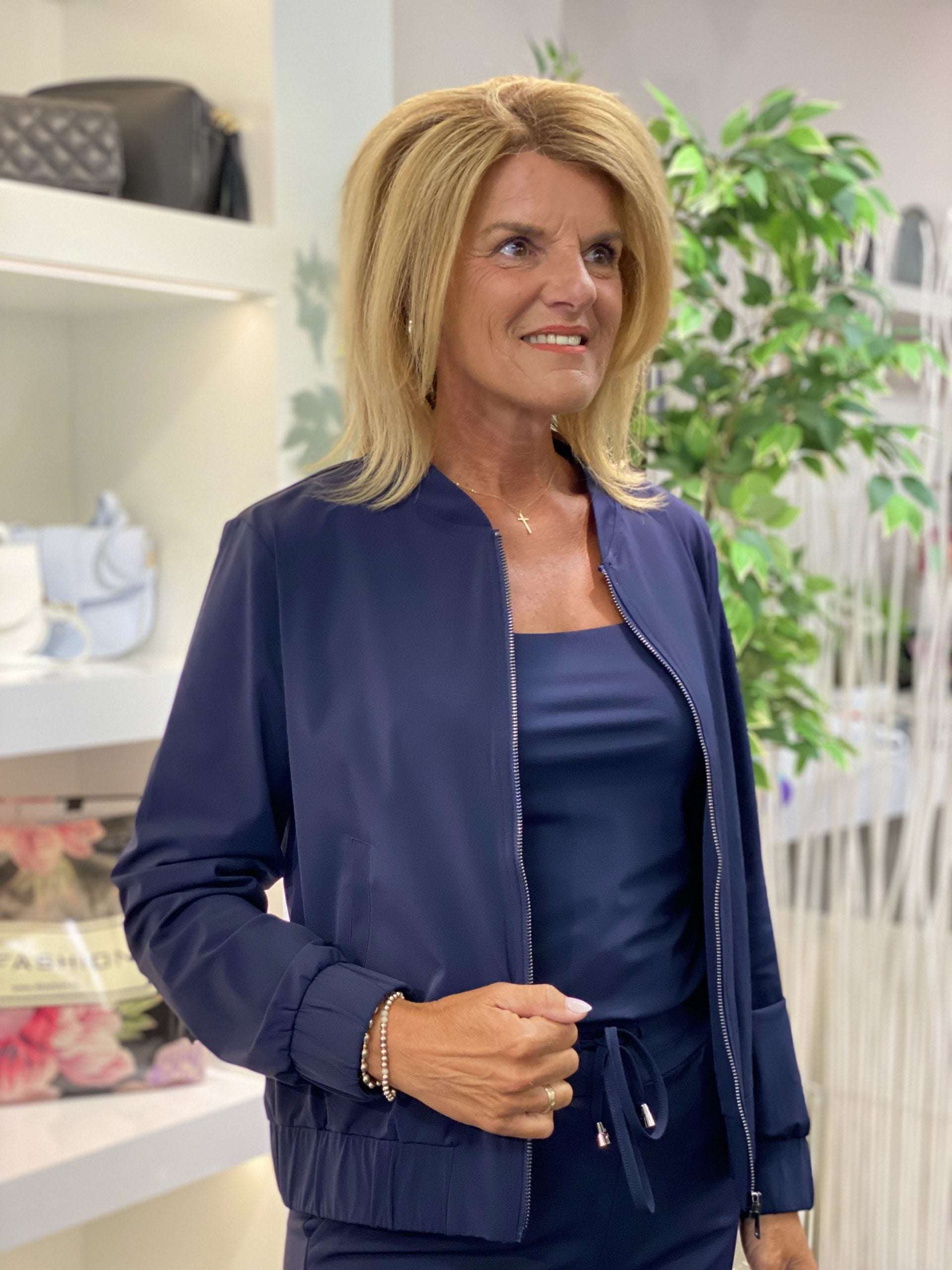 Mi Piace Travelstof Bomber Jack donkerblauw 202463