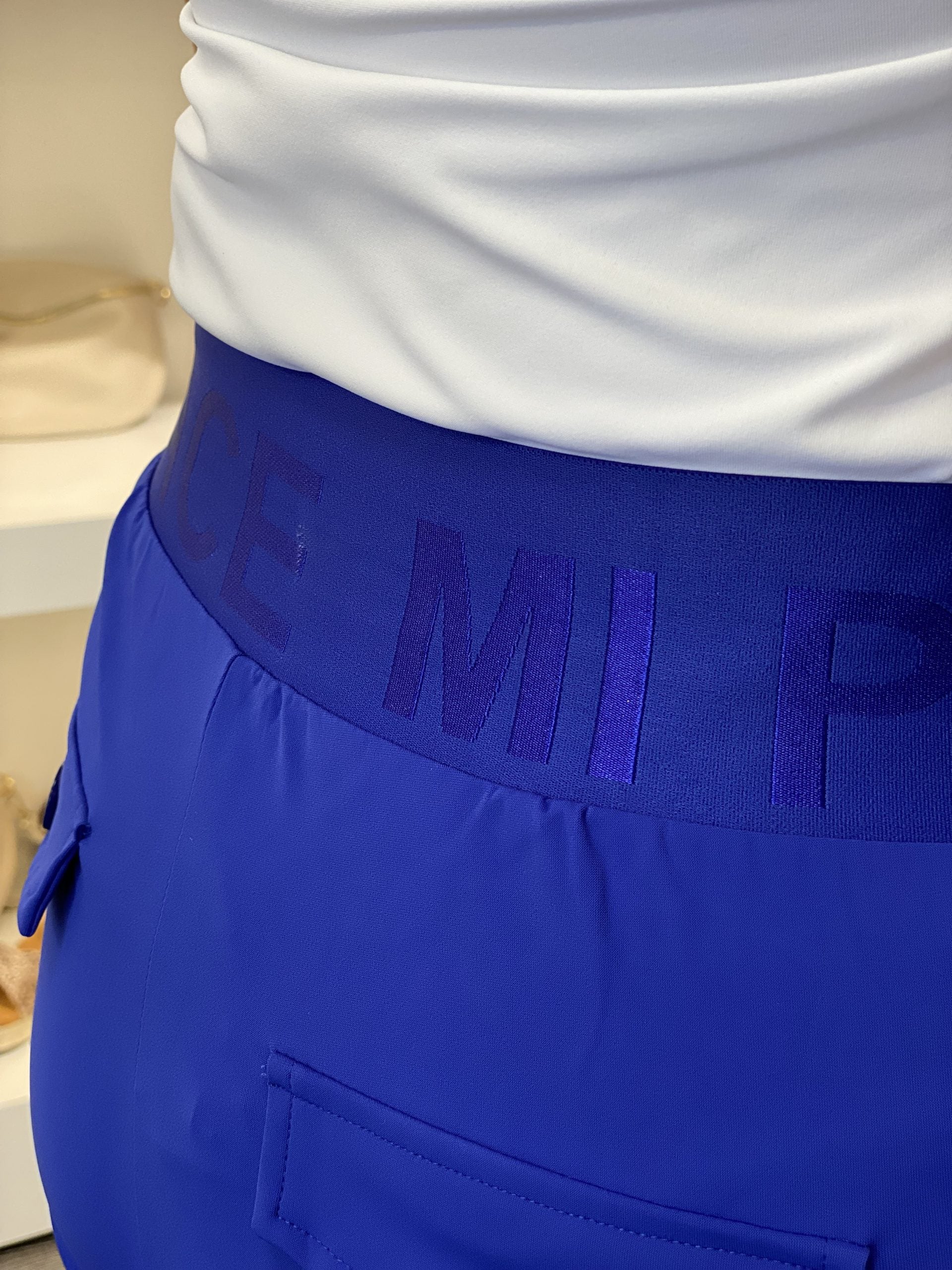 Mi Piace Travelbroek Binding cobalt blauw offwhite 202617