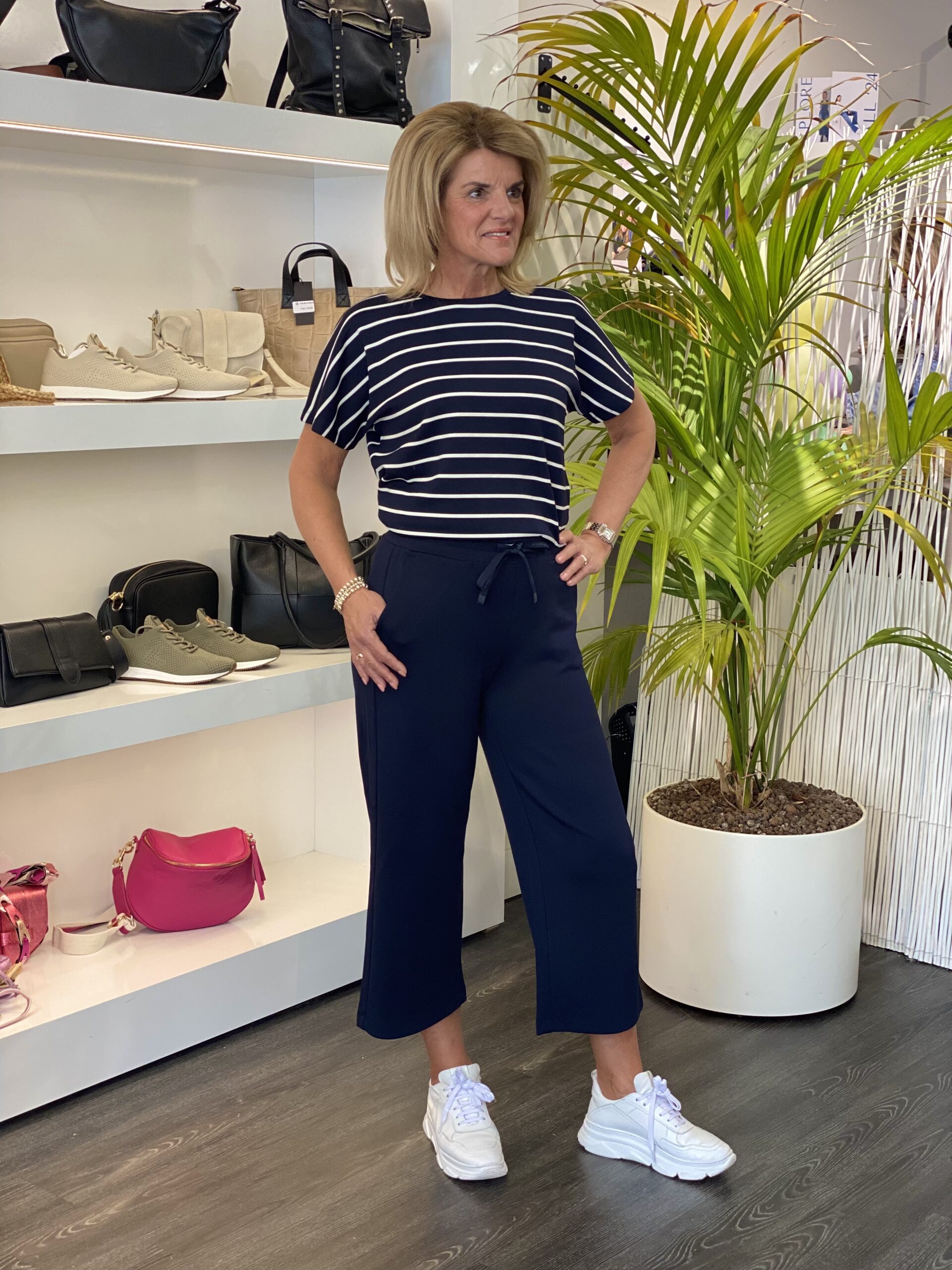 SoyaConcept Banu 26 Broek 7/8 donkerblauw