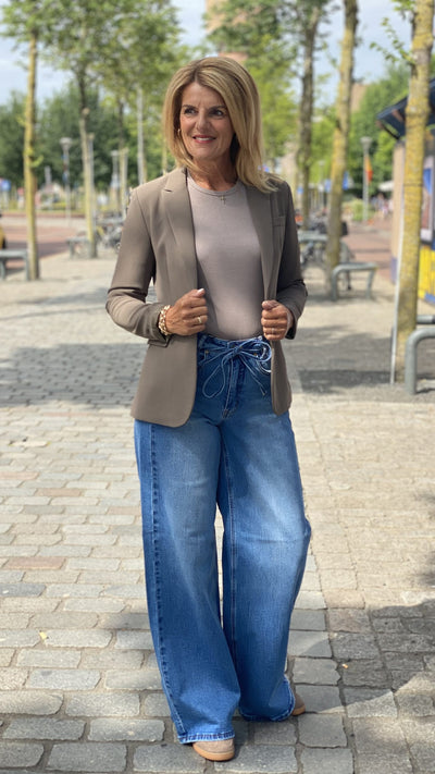 Fashion Halflange Blazer 0406 taupe