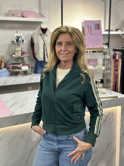 Azzurro Trainingsjack Oldschool A9870 groen